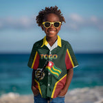 Personalized Togo Kid Hawaiian Shirt Lion Claw Flag Sport Style - African Pride