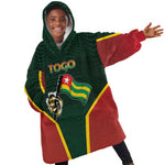 Personalized Togo Kid Wearable Blanket Hoodie Lion Claw Flag Sport Style - African Pride