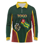 Personalized Togo Long Sleeve Polo Shirt Lion Claw Flag Sport Style - African Pride