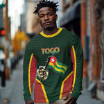 Personalized Togo Long Sleeve Shirt Lion Claw Flag Sport Style - African Pride