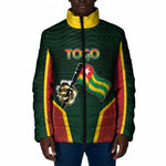 Personalized Togo Padded Jacket Lion Claw Flag Sport Style - African Pride