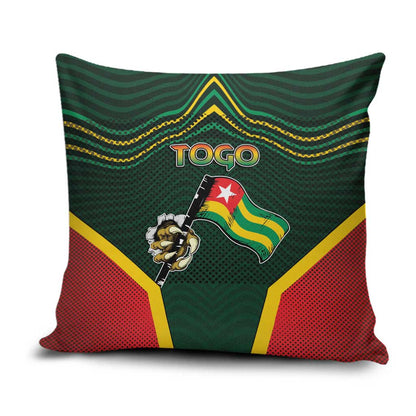 Togo Pillow Cover Lion Claw Flag Sport Style - African Pride