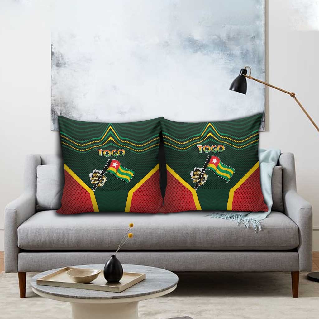 Togo Pillow Cover Lion Claw Flag Sport Style - African Pride