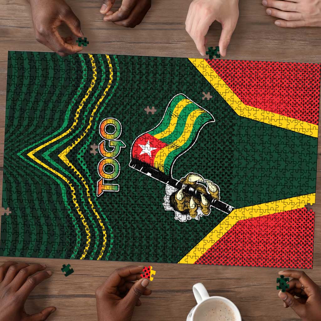 Togo Puzzle Lion Claw Flag Sport Style - African Pride