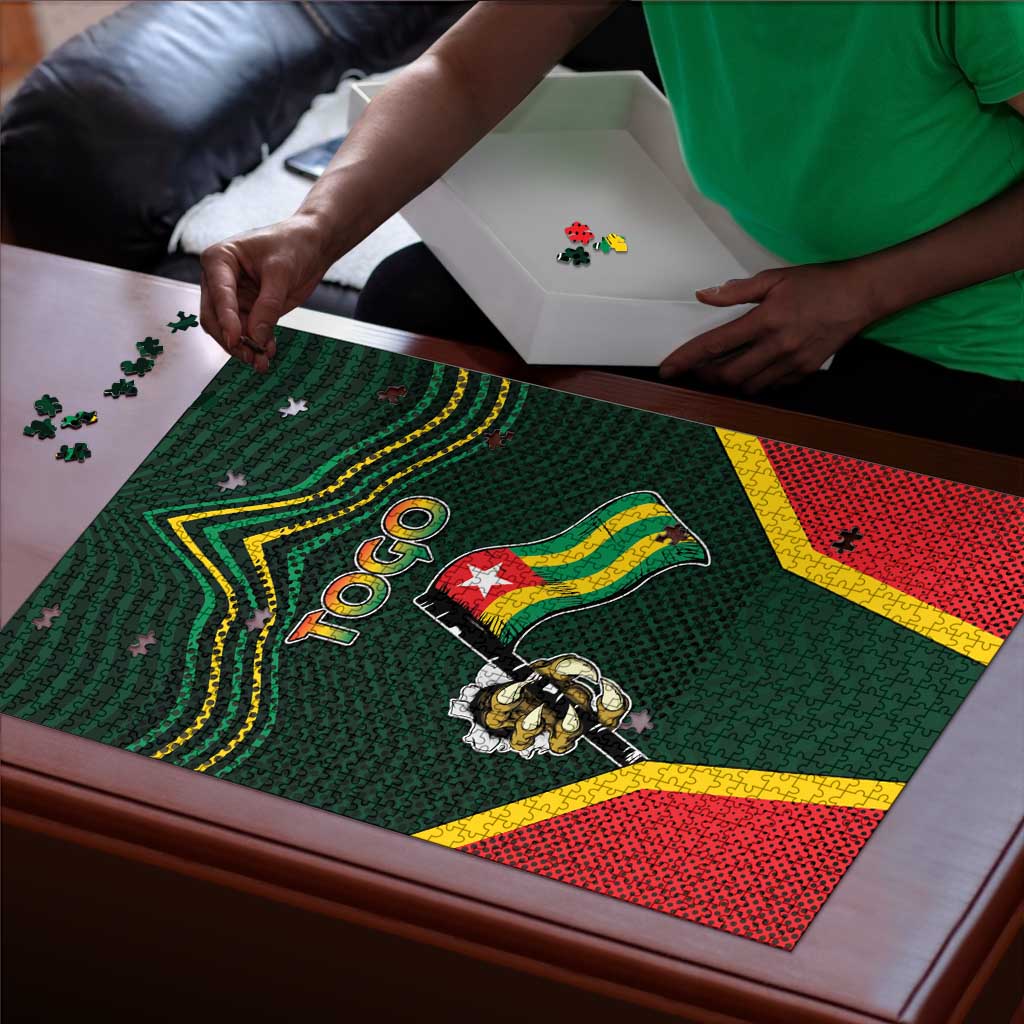 Togo Puzzle Lion Claw Flag Sport Style - African Pride