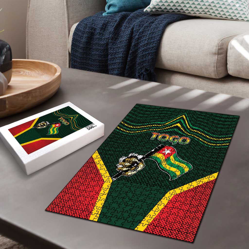 Togo Puzzle Lion Claw Flag Sport Style - African Pride
