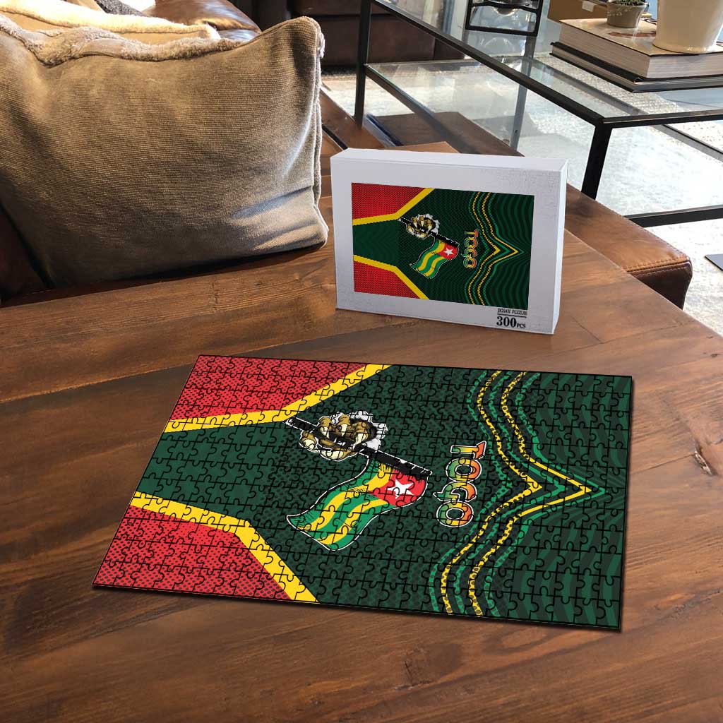 Togo Puzzle Lion Claw Flag Sport Style - African Pride