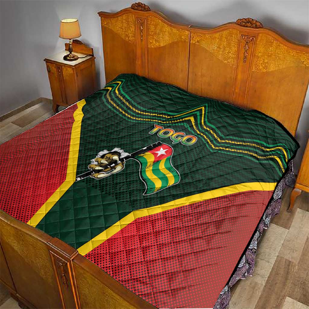 Togo Quilt Lion Claw Flag Sport Style - African Pride