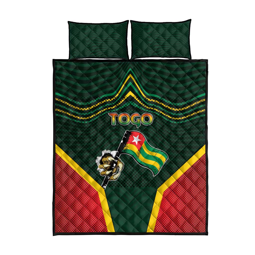 Togo Quilt Bed Set Lion Claw Flag Sport Style - African Pride