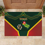 Togo Rubber Doormat Lion Claw Flag Sport Style - African Pride