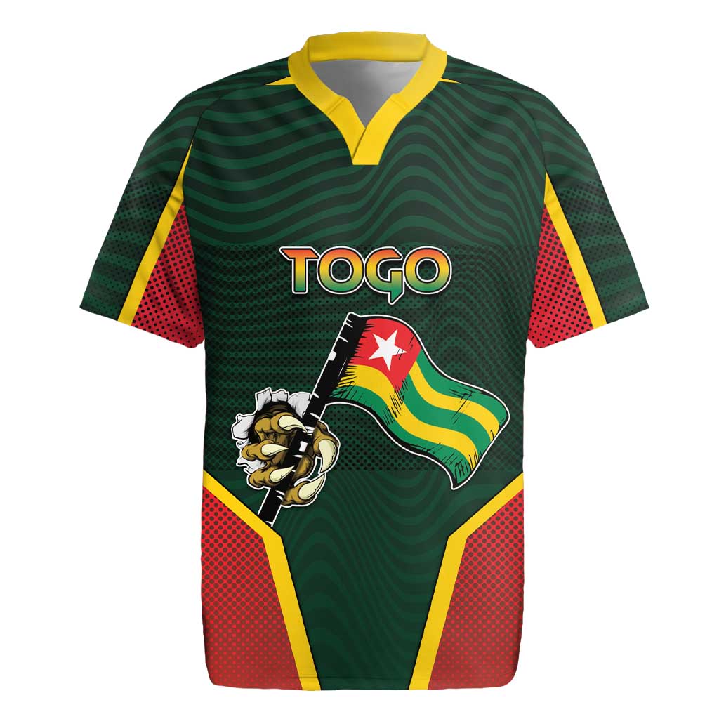 Personalized Togo Rugby Jersey Lion Claw Flag Sport Style - African Pride