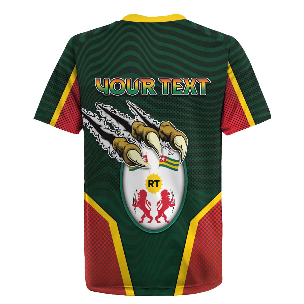 Personalized Togo Rugby Jersey Lion Claw Flag Sport Style - African Pride