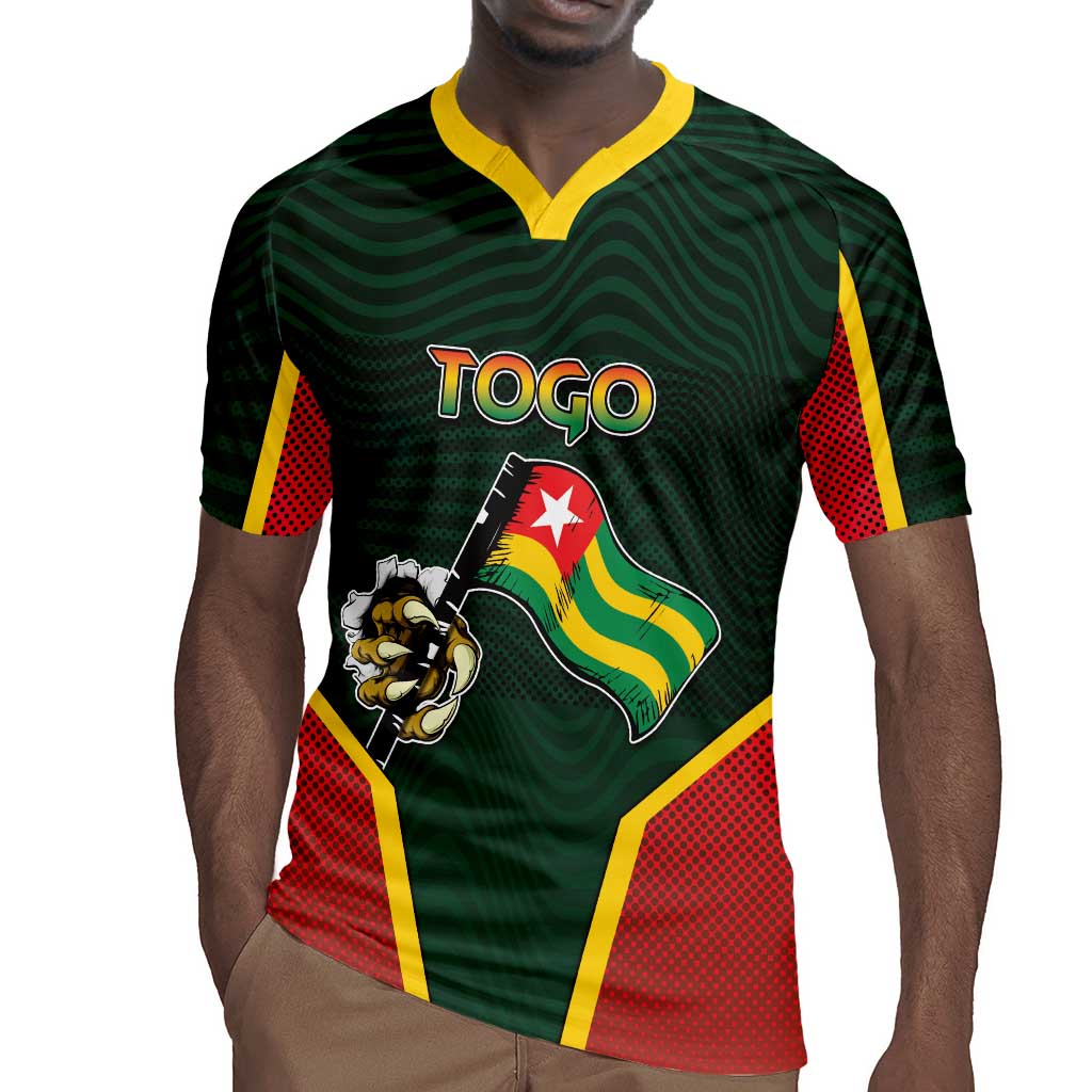 Personalized Togo Rugby Jersey Lion Claw Flag Sport Style - African Pride