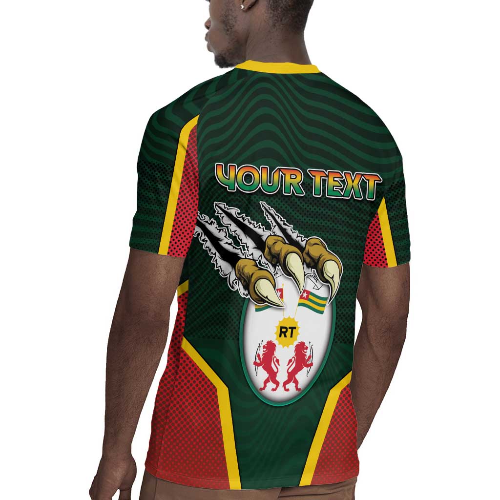 Personalized Togo Rugby Jersey Lion Claw Flag Sport Style - African Pride