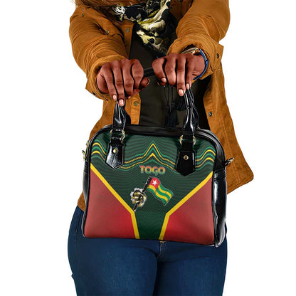 Togo Shoulder Handbag Lion Claw Flag Sport Style - African Pride