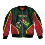 Personalized Togo Sleeve Zip Bomber Jacket Lion Claw Flag Sport Style - African Pride