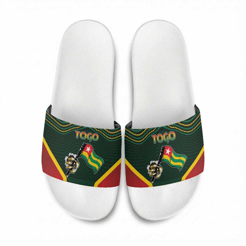 Togo Slide Sandals Lion Claw Flag Sport Style - African Pride