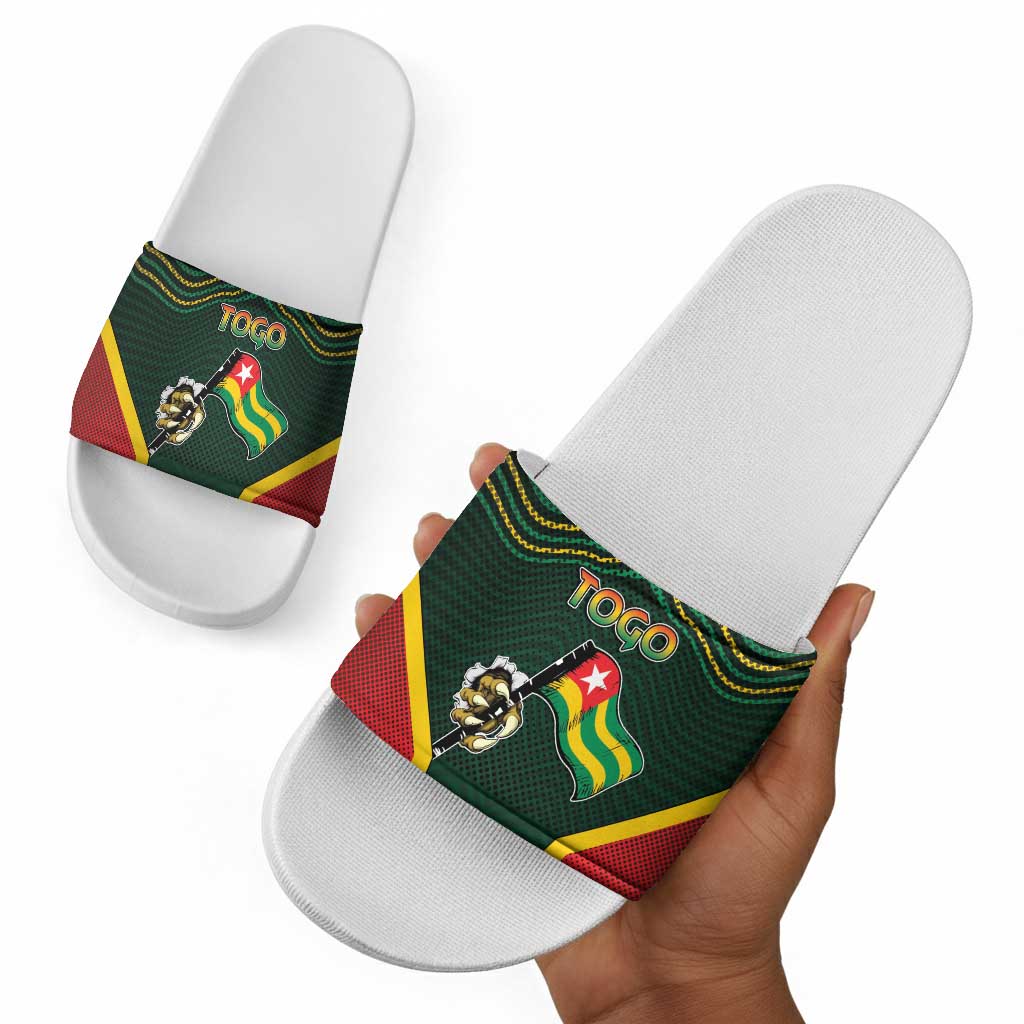 Togo Slide Sandals Lion Claw Flag Sport Style - African Pride