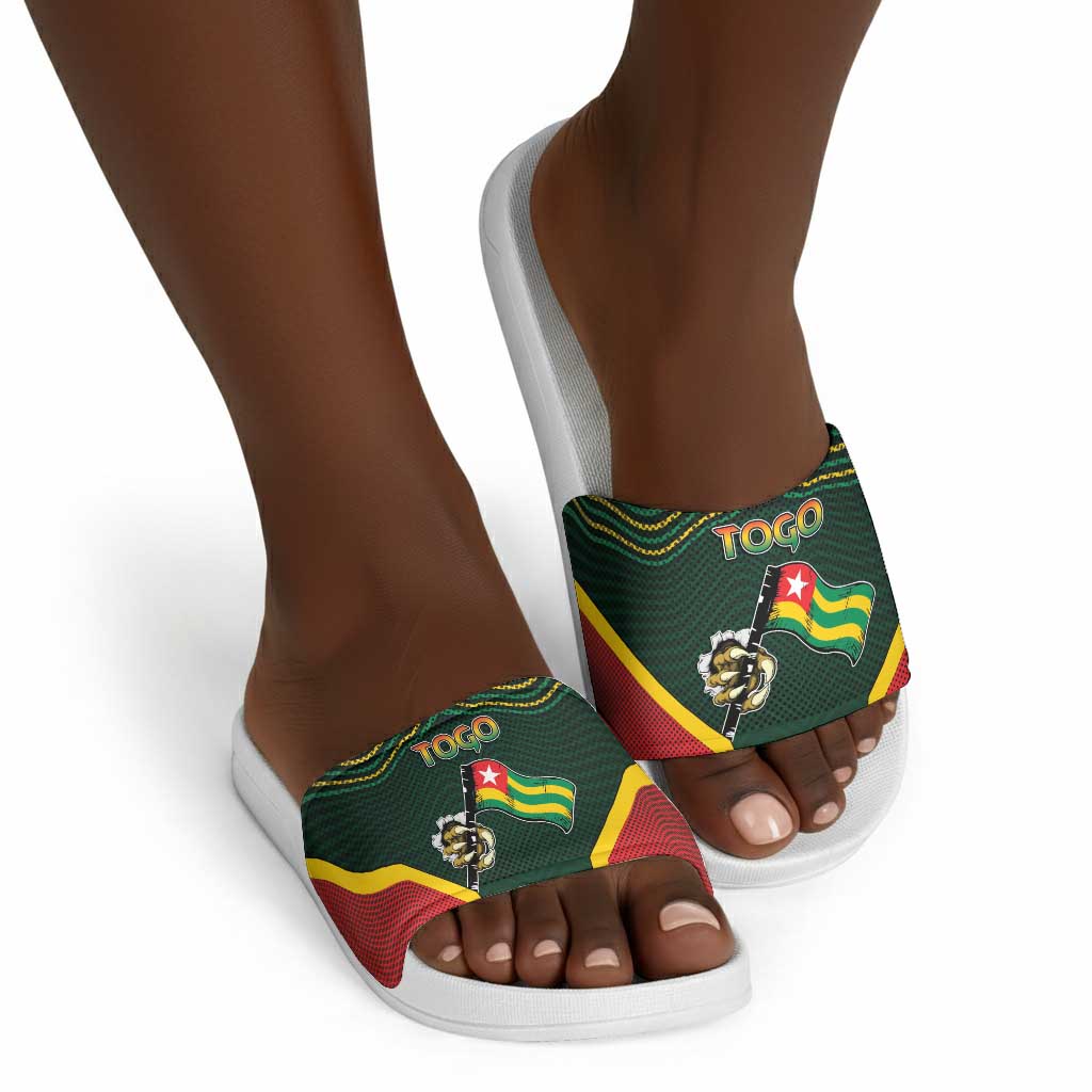 Togo Slide Sandals Lion Claw Flag Sport Style - African Pride