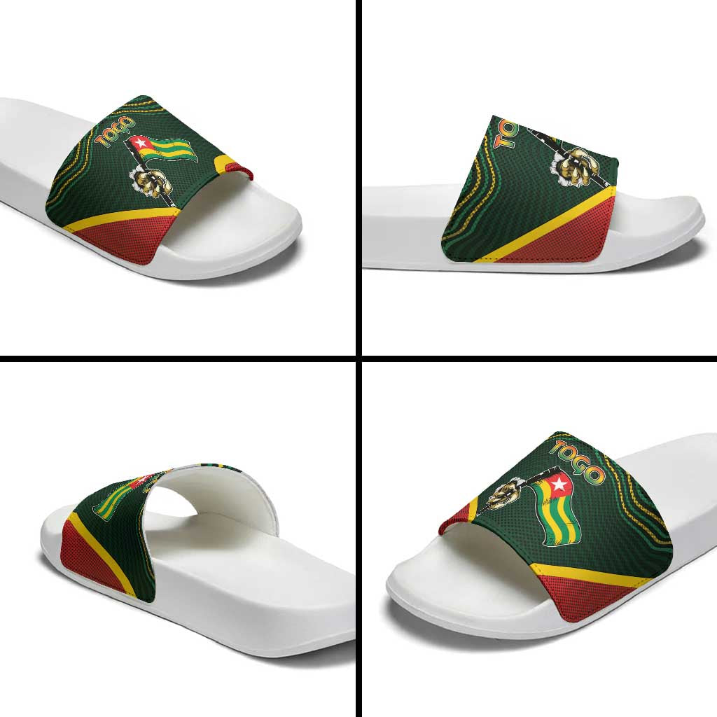 Togo Slide Sandals Lion Claw Flag Sport Style - African Pride