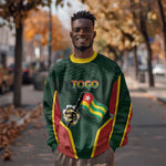 Personalized Togo Sweatshirt Lion Claw Flag Sport Style - African Pride