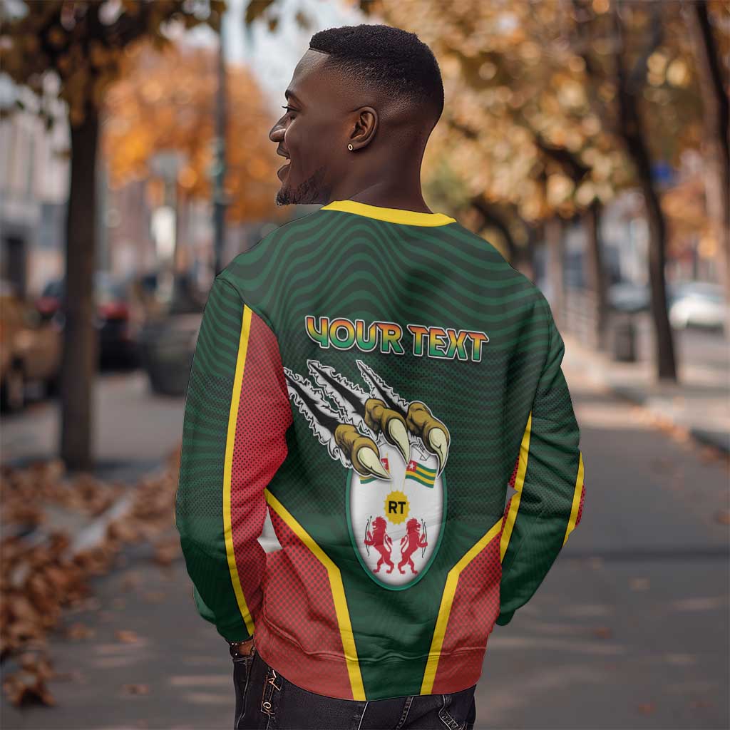 Personalized Togo Sweatshirt Lion Claw Flag Sport Style - African Pride