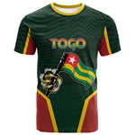 Personalized Togo T shirt Lion Claw Flag Sport Style - African Pride