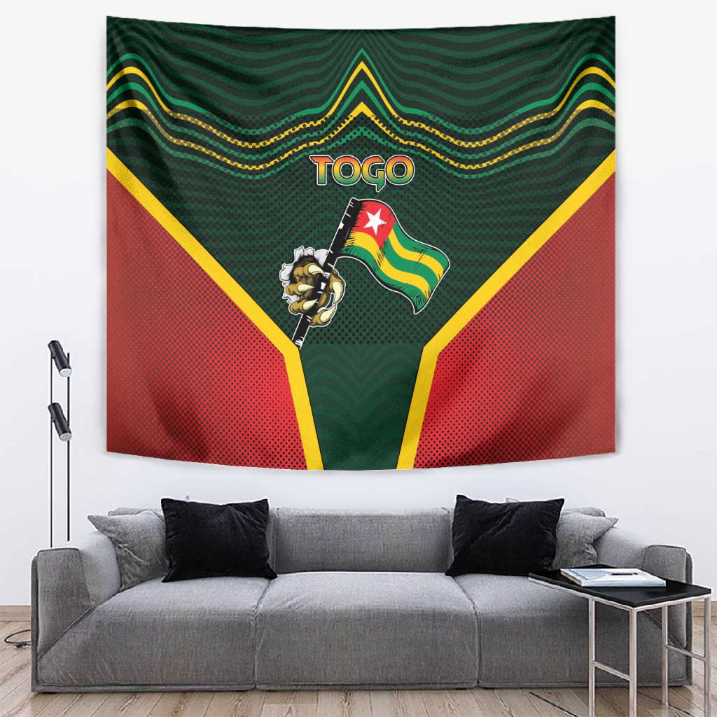 Togo Tapestry Lion Claw Flag Sport Style - African Pride