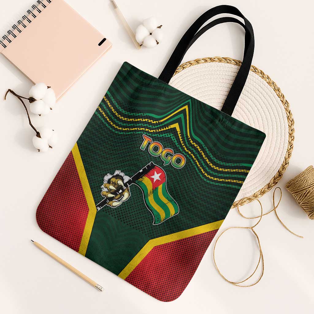 Togo Tote Bag Lion Claw Flag Sport Style - African Pride