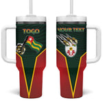 Personalized Togo Tumbler With Handle Lion Claw Flag Sport Style - African Pride