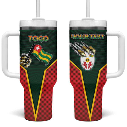 Personalized Togo Tumbler With Handle Lion Claw Flag Sport Style - African Pride