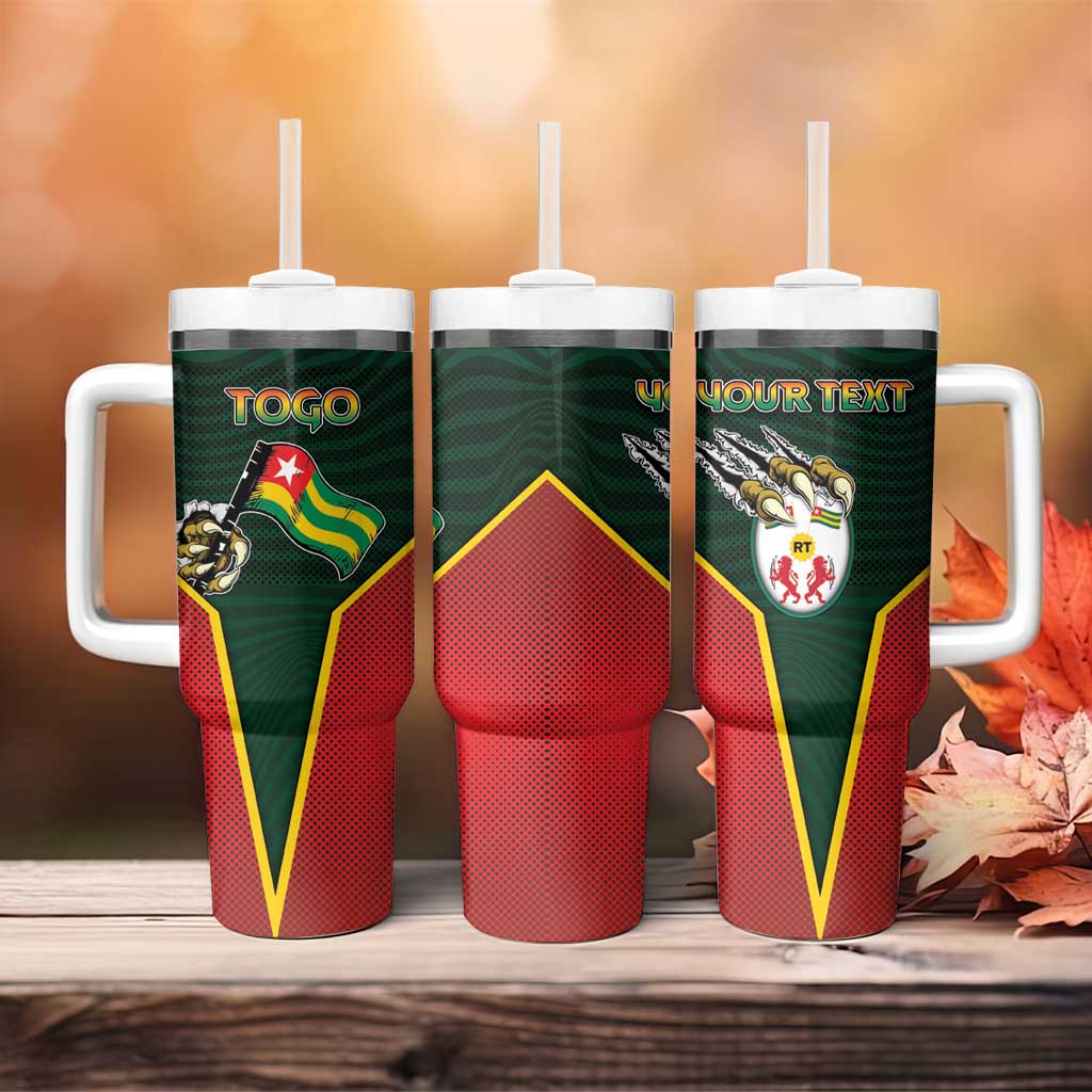 Personalized Togo Tumbler With Handle Lion Claw Flag Sport Style - African Pride