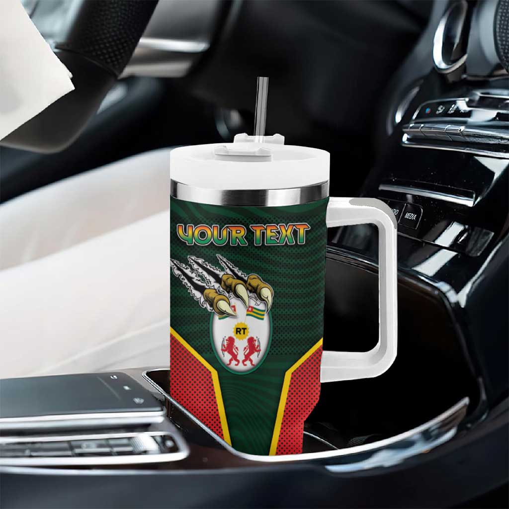 Personalized Togo Tumbler With Handle Lion Claw Flag Sport Style - African Pride