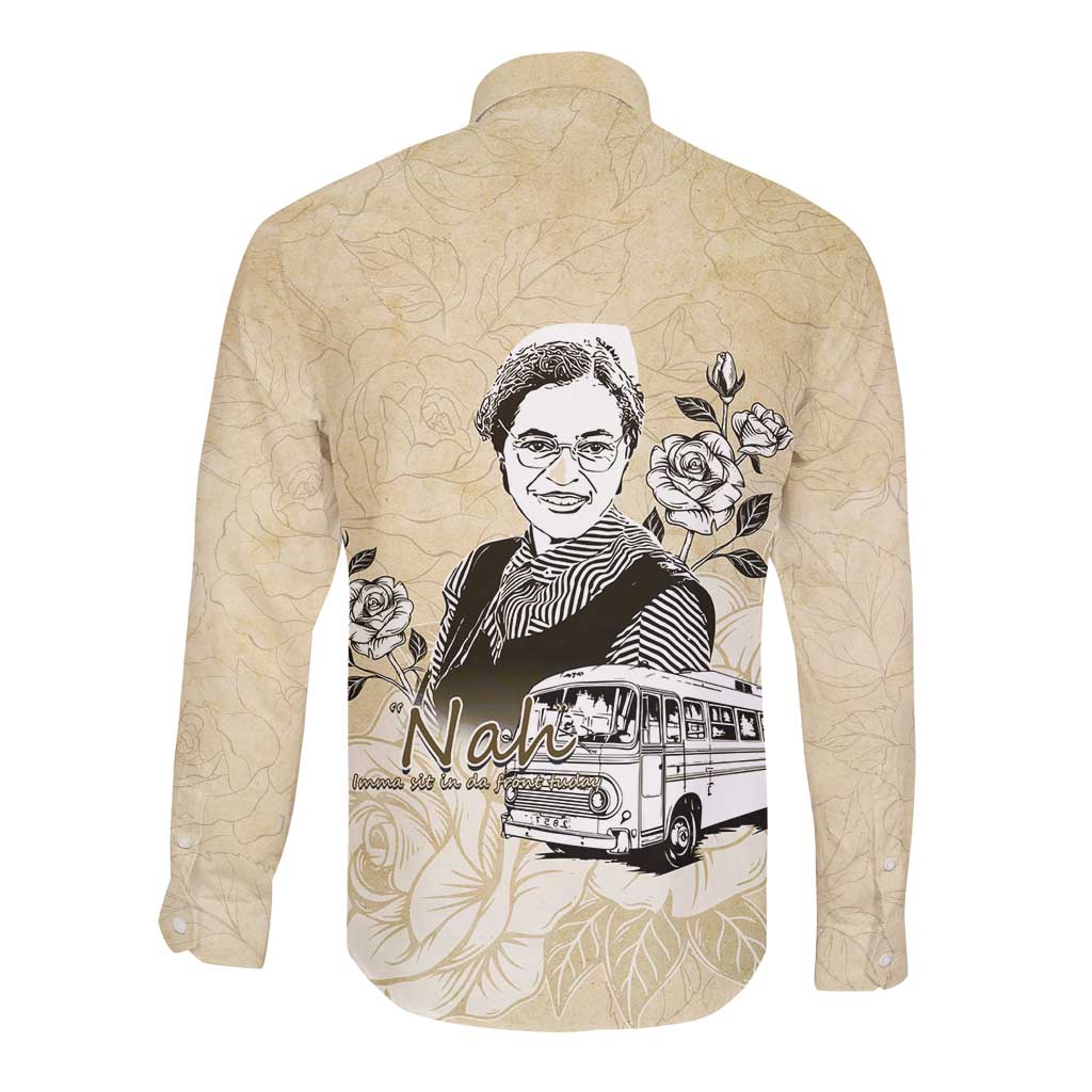 Nah Rosa Parks African Long Sleeve Button Shirt Black Women History - African Pride