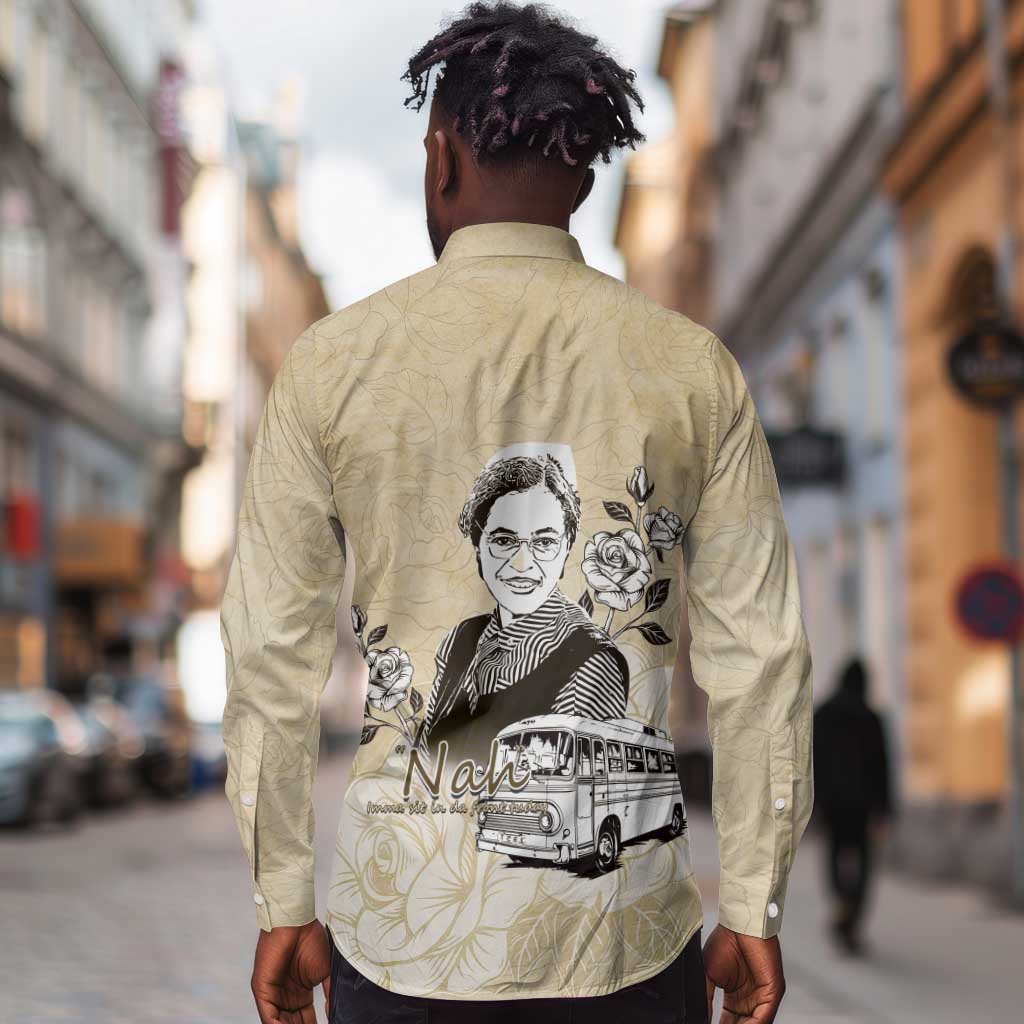Nah Rosa Parks African Long Sleeve Button Shirt Black Women History - African Pride