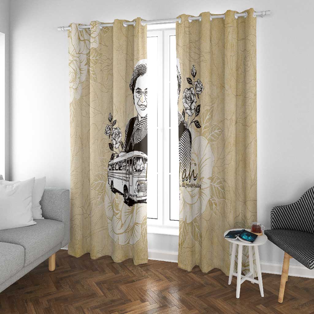 Nah Rosa Parks African Window Curtain Black Women History - African Pride