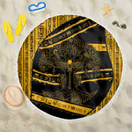Egypt Tree Of Life Beach Blanket The Fig In Ancient Egyptian