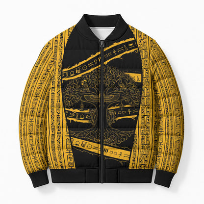 Egypt Tree Of Life Bomber Puffer Jacket The Fig In Ancient Egyptian