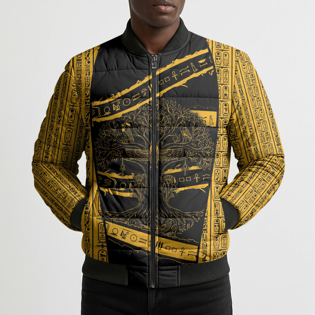 Egypt Tree Of Life Bomber Puffer Jacket The Fig In Ancient Egyptian