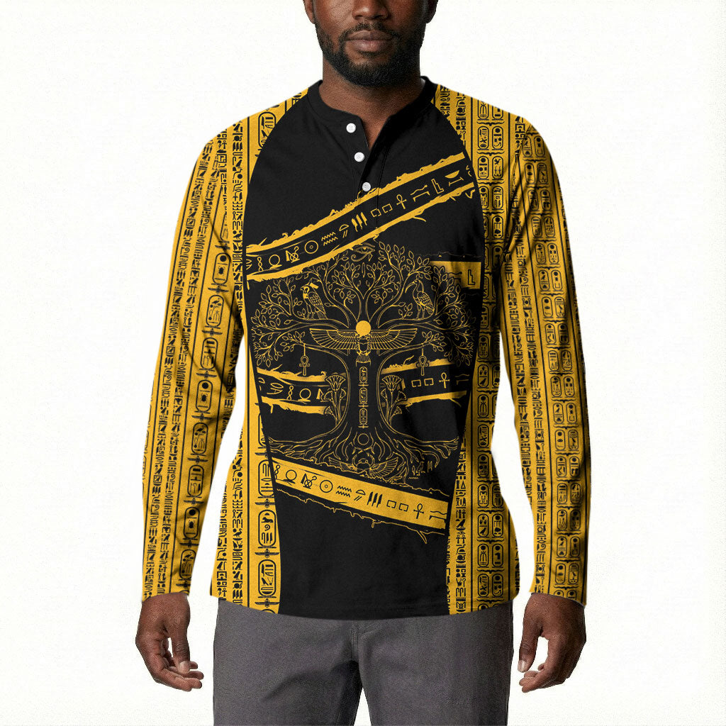 Egypt Tree Of Life Button Sweatshirt The Fig In Ancient Egyptian