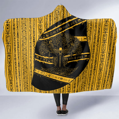 Egypt Tree Of Life Hooded Blanket The Fig In Ancient Egyptian