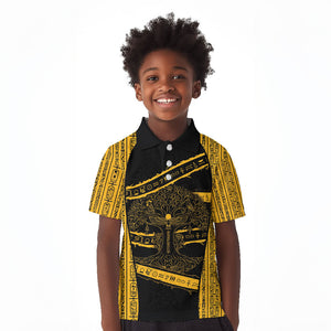 Egypt Tree Of Life Kid Polo Shirt The Fig In Ancient Egyptian
