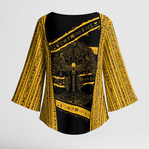 Egypt Tree Of Life Kimono Sleeve Blouse The Fig In Ancient Egyptian