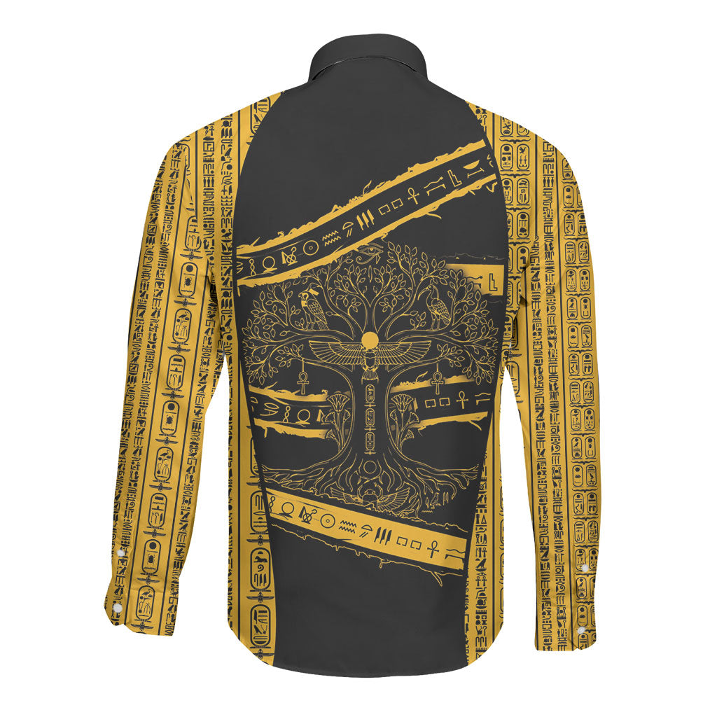 Egypt Tree Of Life Long Sleeve Button Shirt The Fig In Ancient Egyptian