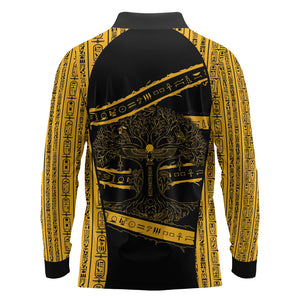 Egypt Tree Of Life Long Sleeve Polo Shirt The Fig In Ancient Egyptian