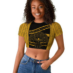 Egypt Tree Of Life Raglan Cropped T shirt The Fig In Ancient Egyptian