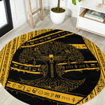 Egypt Tree Of Life Round Carpet The Fig In Ancient Egyptian