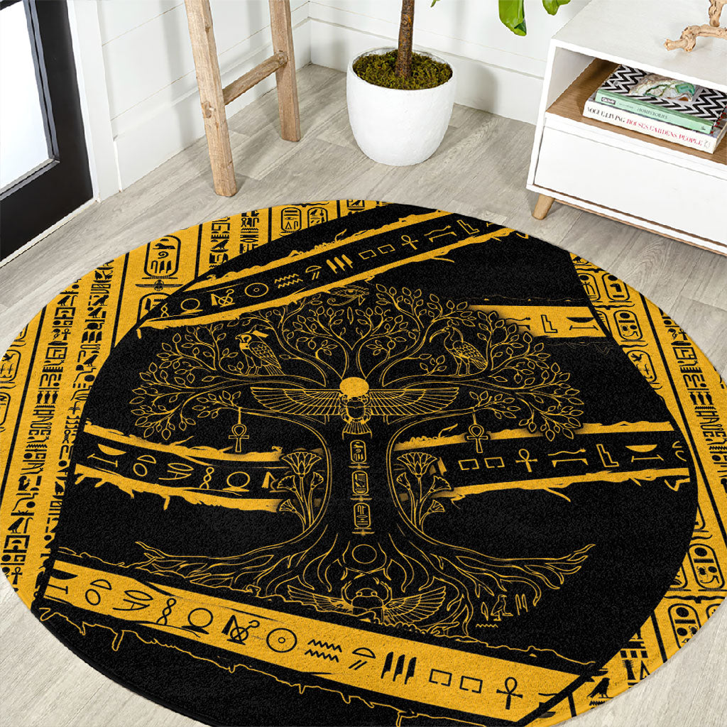Egypt Tree Of Life Round Carpet The Fig In Ancient Egyptian