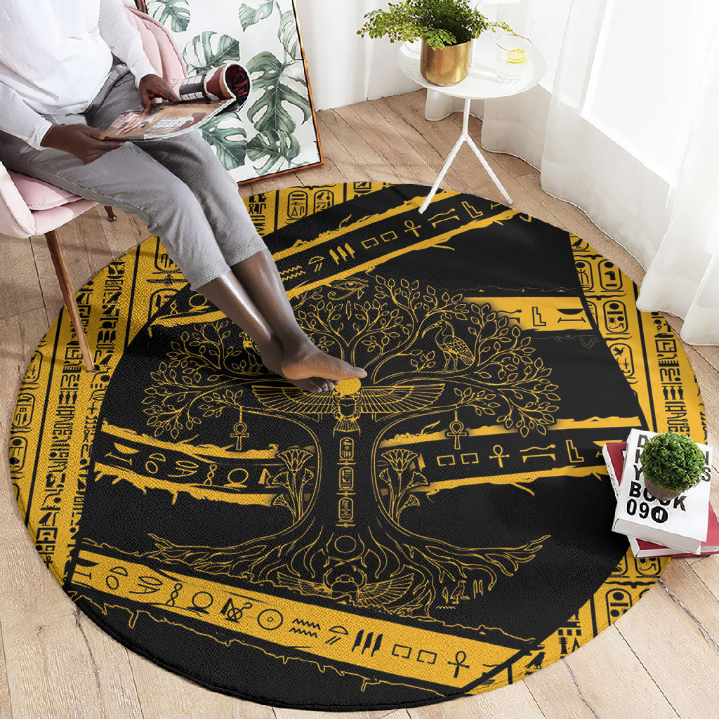 Egypt Tree Of Life Round Carpet The Fig In Ancient Egyptian