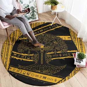 Egypt Tree Of Life Round Carpet The Fig In Ancient Egyptian